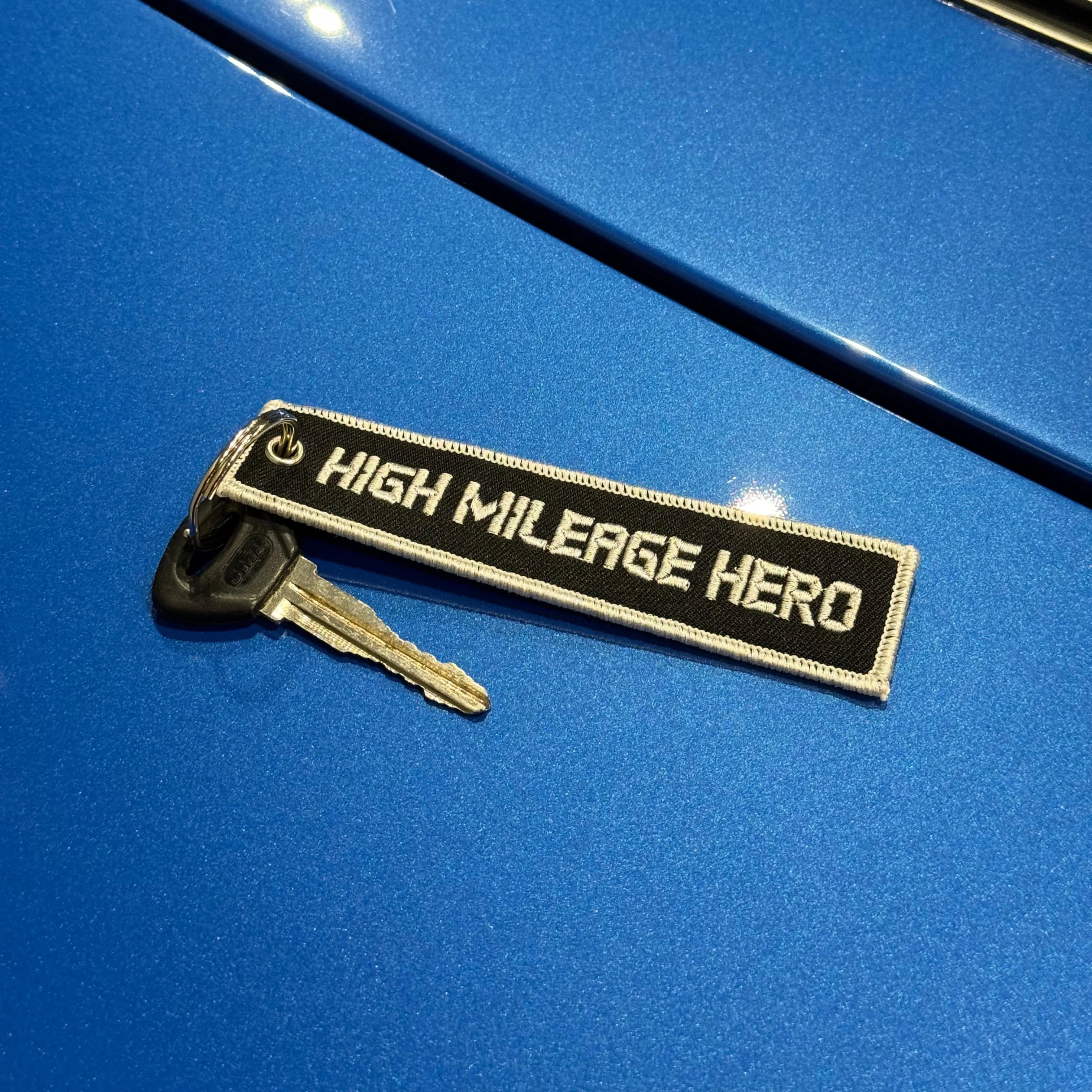 Fabric Keyring | High Mileage Hero - 200k - Image 3