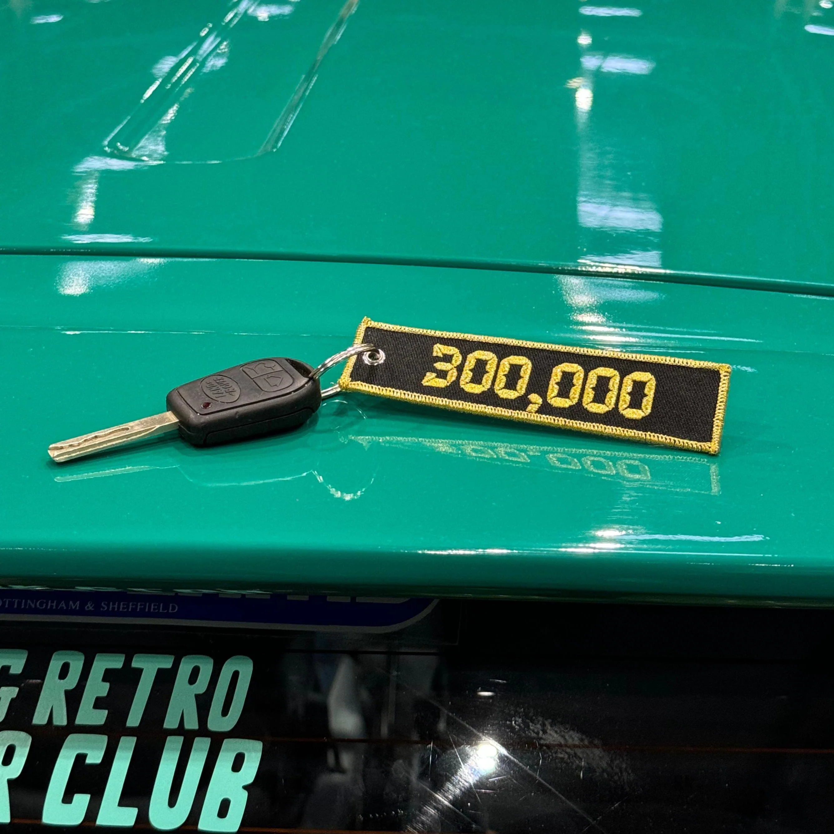 Fabric Keyring | High Mileage Hero - 300k - Image 4