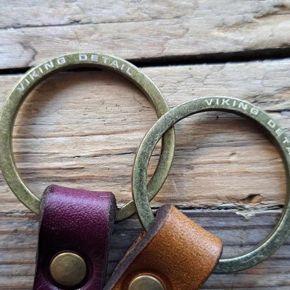 Leather Keyring | Viking Detail - Whiskey - Image 4