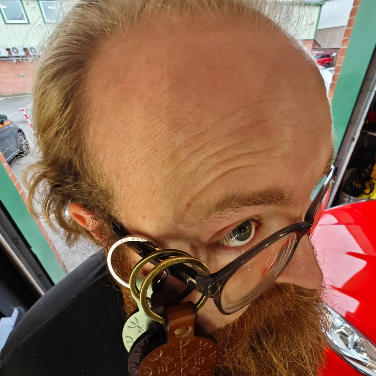 Leather Keyring | Viking Detail - Whiskey - Image 5