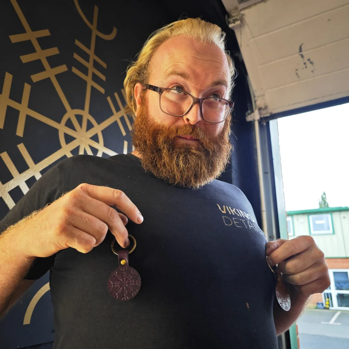 Leather Keyring | Viking Detail - Whiskey - Image 6